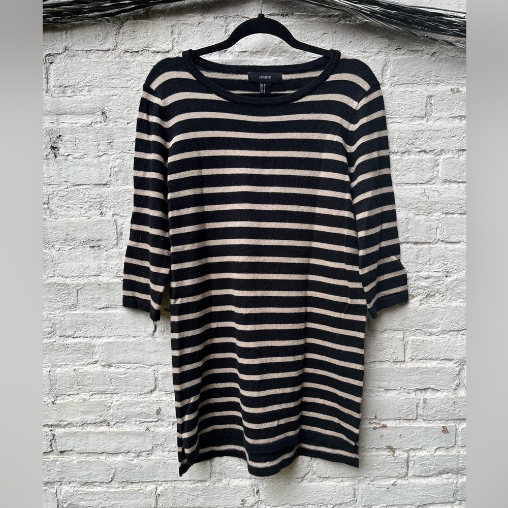 Striped sweater dress
